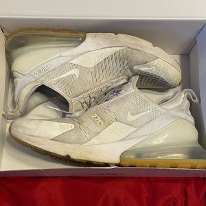 Nike Air Max 270s White/ Gold Mens 10
